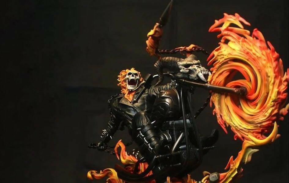 Ghost Rider Statue stands