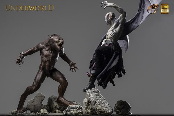 MARCUS ET LYCAN 1/3 SCALE STATUES – UNDERWORLD EVOLUTION – CINEMAQUETTE / ELITE CREATURE COLLECTIBLES